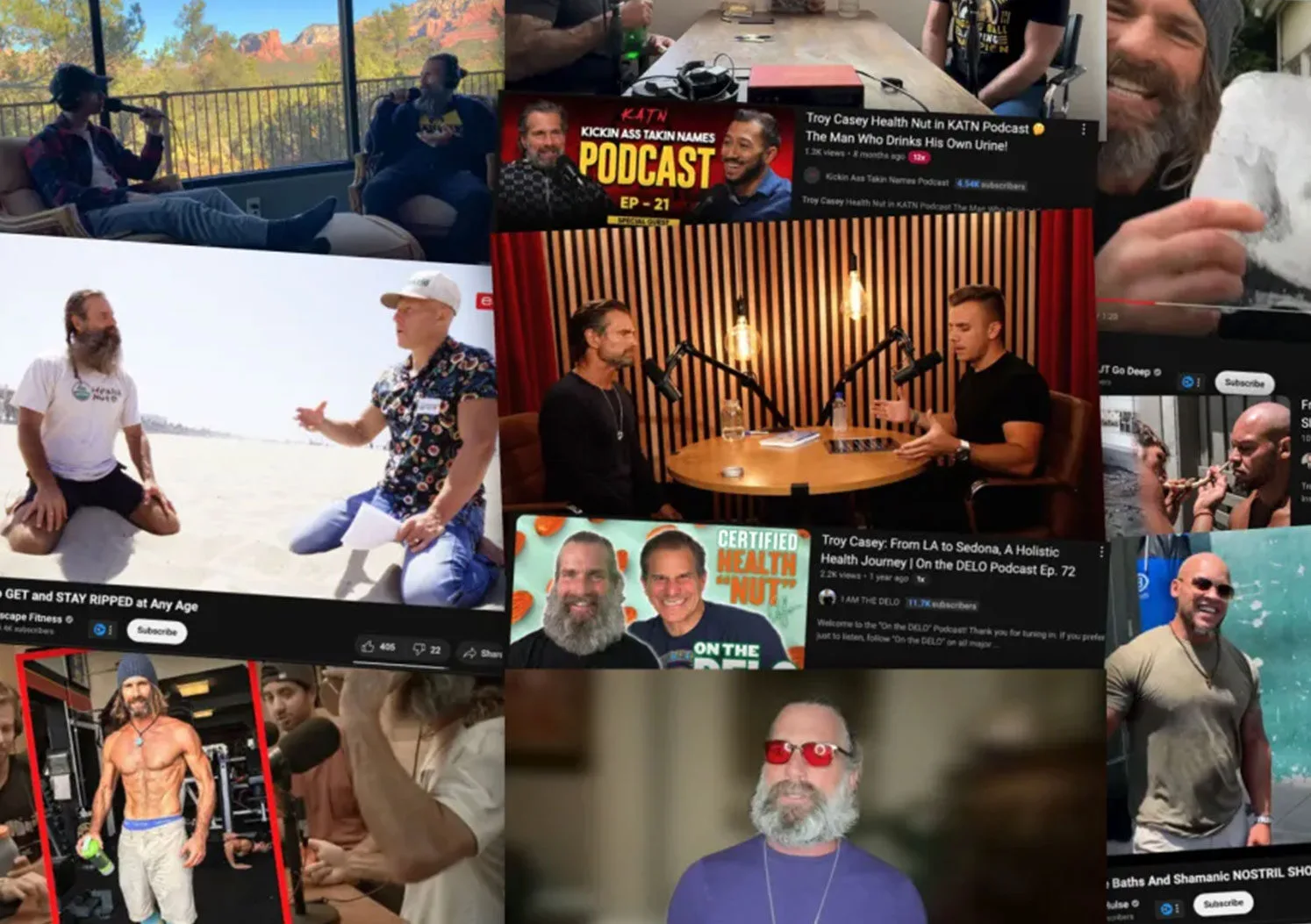Photo collage of Troy Casey's past media and speaking appearances