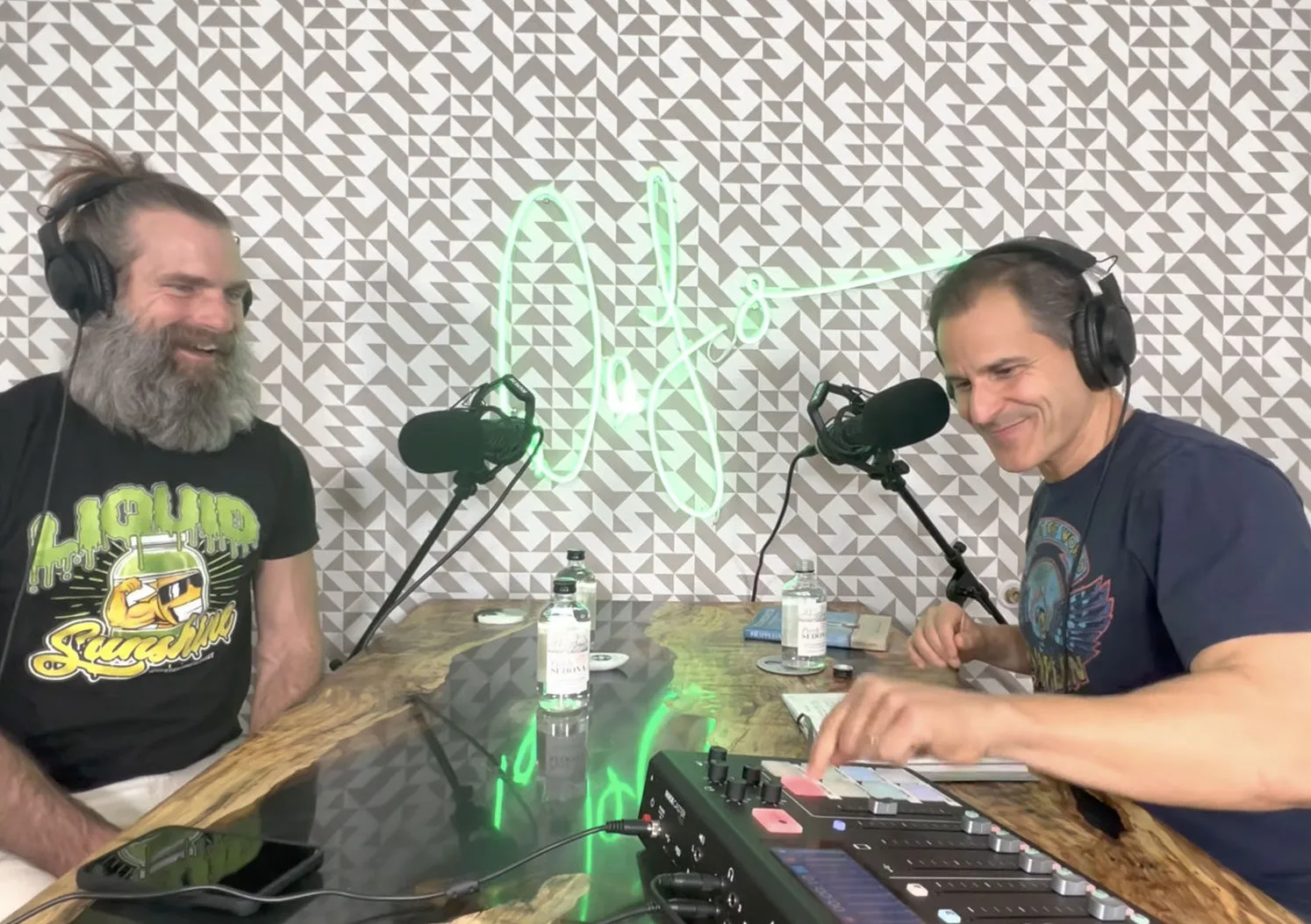 Troy Casey recording a podcast interview